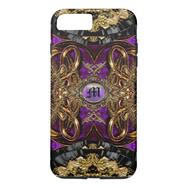 Hauteleash Hampton Curtsey gullig barock Case-Mate iPhone Skal (Baksida)
