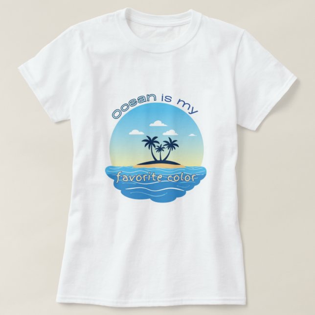 Hav är min favoritfärg strandshoja t shirt (Design framsida)