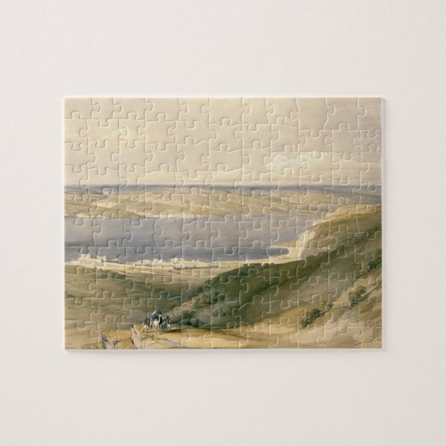 Hav av Galilee eller Genezareth som tittar in mot Pussel (Horisontell)