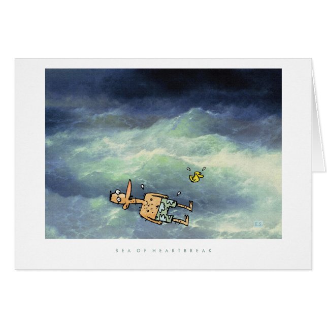 Hav av hjärtesorgen hälsningskort (Framsidan Horizontal)