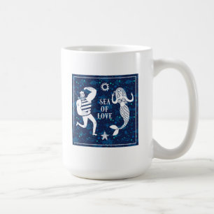 Hav av kärlekaffischen kaffemugg