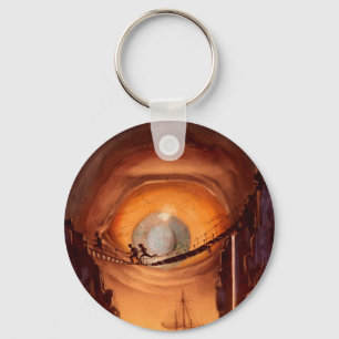 Hav av monster Keychain Nyckelring