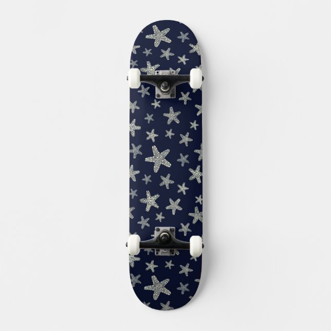 Hav av sjöstjärnamönster mini skateboard bräda 18,5 cm (Framsida)