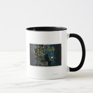 Hav beklär på natten, hav parkerar mugg