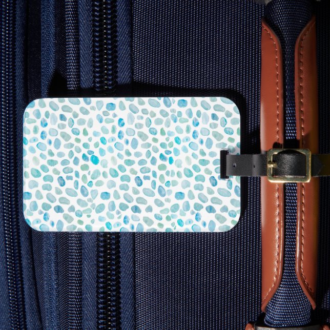 Hav Glas Mönster Marin Kust Mönster Bagagebricka (Framsida Insitu 4)