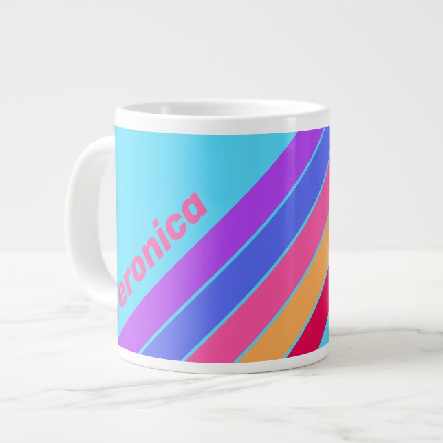 Hav Glasränder med namn Jumbo Mugg (Framsida vänster)