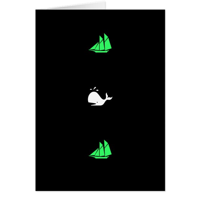 Hav Glow_Clipper - valMång--symbol Hälsningskort (Framsidan)