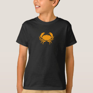 Hav Glow_Orange på den svart krabban T-shirt