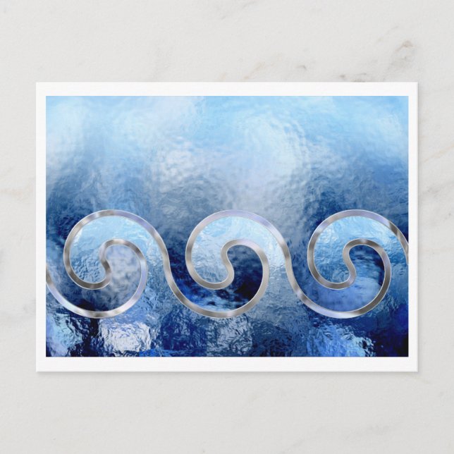 hav, himlar och surfa vykort (Framsida)