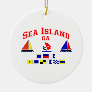 Hav Island-GA. Julgransprydnad Keramik