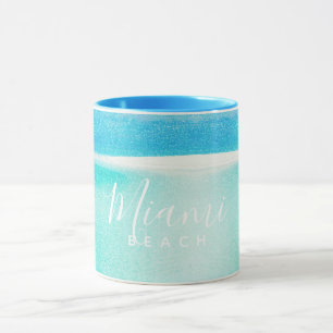 Hav Miami för Sand för strandglitter Sparkling Mugg