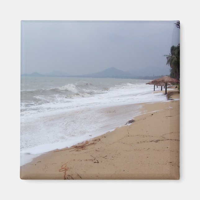 hav, natur, vatten, himlar, resor, strand, land magnet (Framsidan)