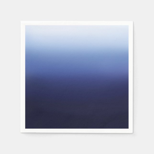 Hav Ocean Blå Modern Minimal Strand Bröllopsdusch Pappersservett (Framsidan)