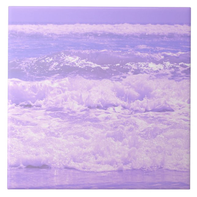 Hav Ocean Natur Vågor Skum Vatten Kakelplatta (Framsidan)