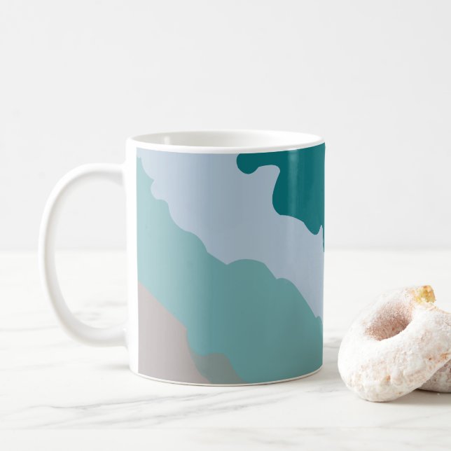 Hav Ocean Strand Hus Kaffemugg (Med munk)