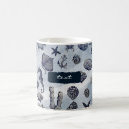 Hav Oceanliv Marin Snigelskal Strand Kaffe Mugg