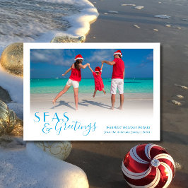 Hav och hälsningar Ocean Beach Holiday Card Julkort