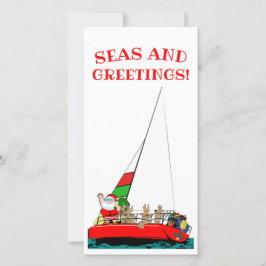Hav och nautisk julkort för hälsningar