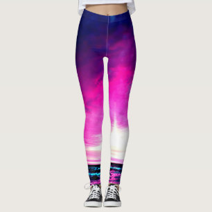 Hav och solnedgång Färgrik och fridfull Leggings