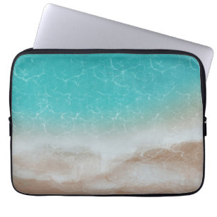 Hav och strand från ovan cool abstrakt konst laptop fodral
