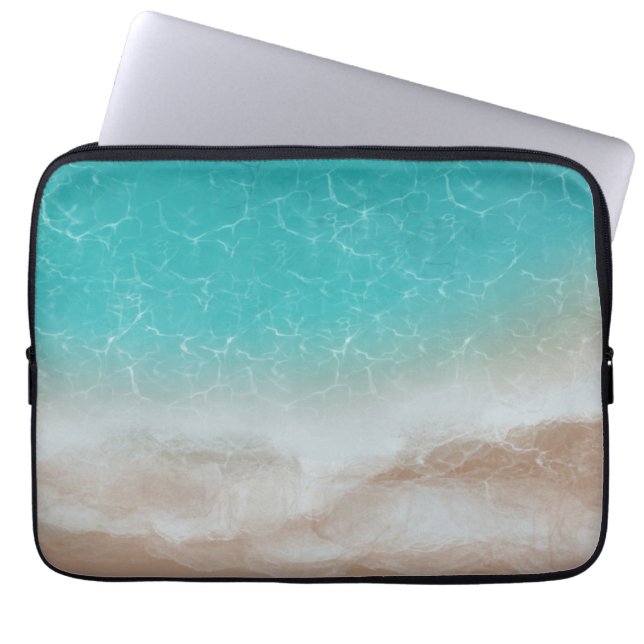 Hav och strand från ovan cool abstrakt konst laptop fodral (Framsidan)