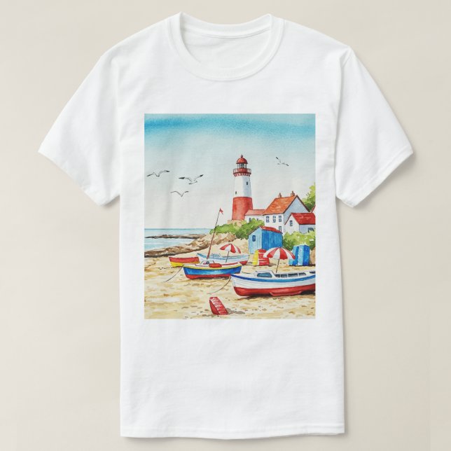 Hav och strand t shirt (Design framsida)
