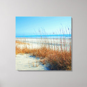 Hav, Sand och Seagrass i norr Myrtle Beach Canvastryck