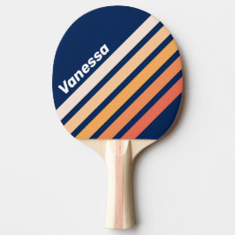 Hav Sol Fall Vinklad Randig med Namn Pingisracket