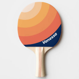 Hav Sol Höst Cirkel Rand med Namn Pingisracket