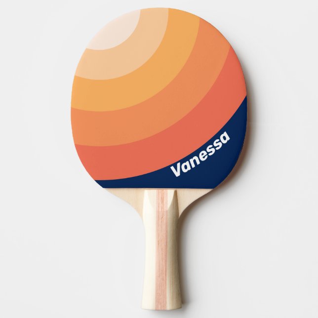 Hav Sol Höst Cirkel Rand med Namn Pingisracket (Framsidan)