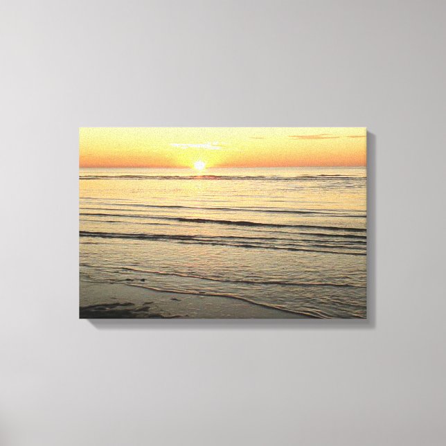 Hav Solnedgång Cape Cod Fotografi Väggkonst Canvastryck (Framsida)