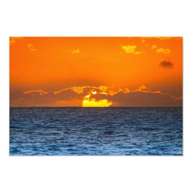 Hav Solnedgång Foto Print (Framsidan)
