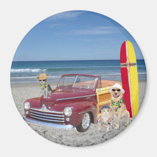 Hav/strand/surfa/Woodie Magnet
