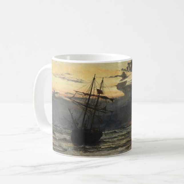 Hav-Stranden efter en storm Time, gryning Kaffemugg (Framsida vänster)