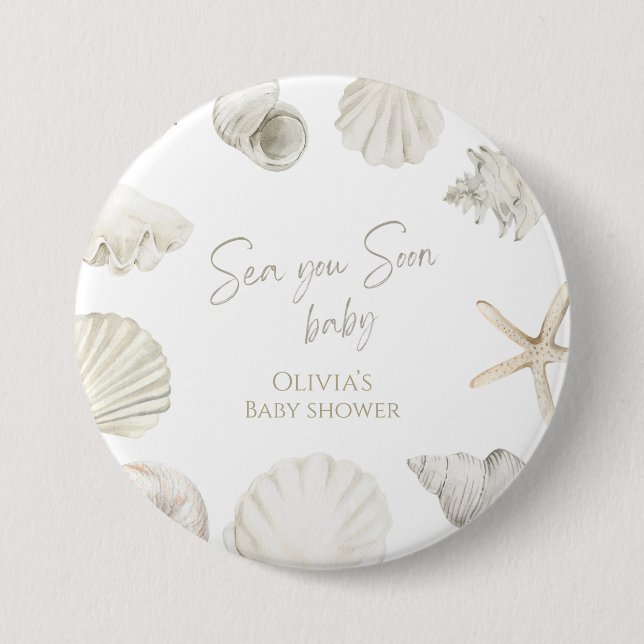 Hav vi ses snart baby shower knapp (Framsida)