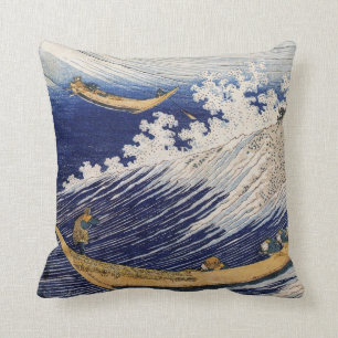Hav vinkar vid Katsushika Hokusai Kudde