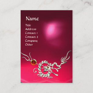 HAVA DRAGON 2 RUBY MONOGRAM blå, vit rosa Visitkort