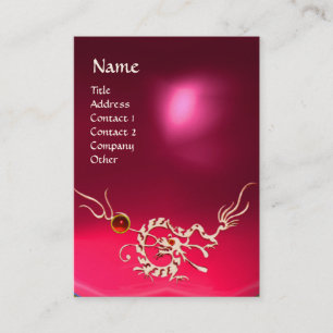 HAVA DRAGON 2 RUBY MONOGRAM blå, vit rosa Visitkort