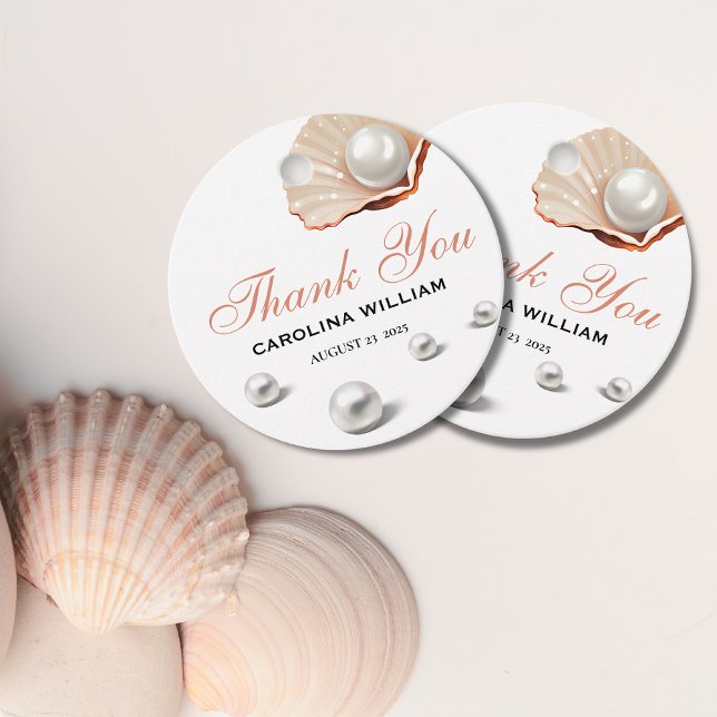 Hava lite pärla under havets babydusch gåvor etiketter (Skapare uppladdad)