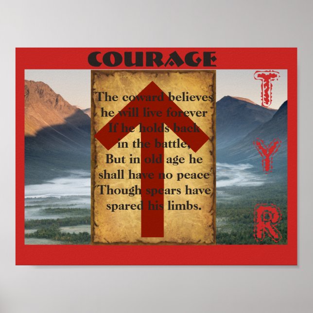 Havamal Courage Poster (Framsidan)