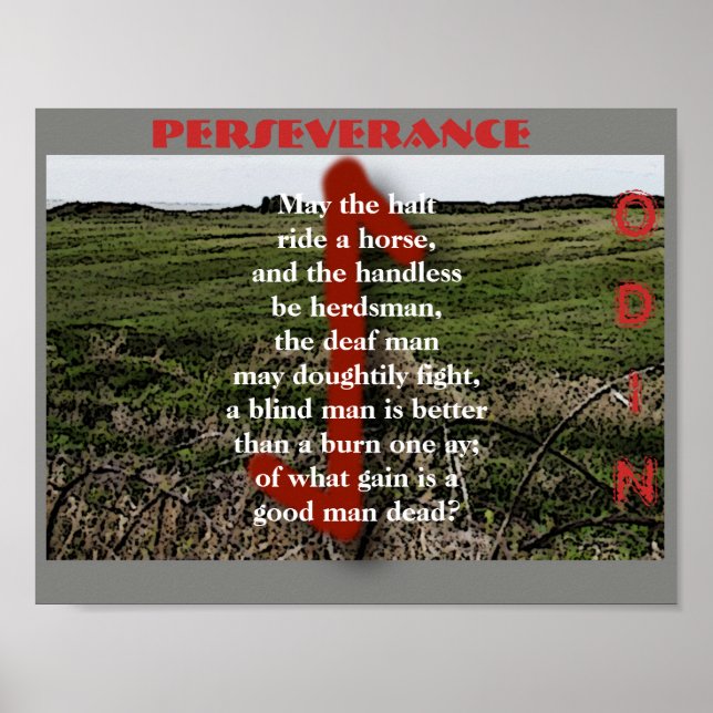 Havamal Perseverance Poster (Framsidan)