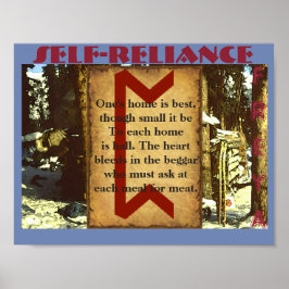 Havamal Self-Reliance Poster