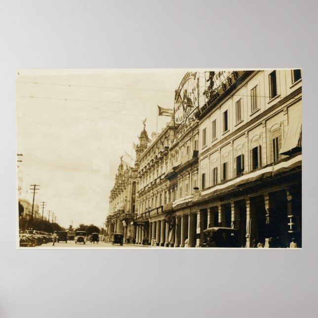 Havana Antique Street Scene 1920 Poster (Framsidan)
