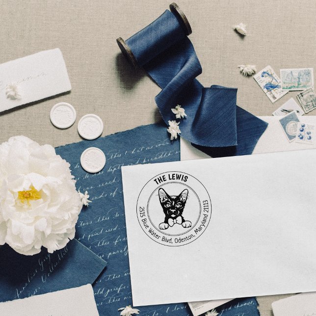 Havana Brown Cat Returadress Stämpel (Skapare uppladdad)