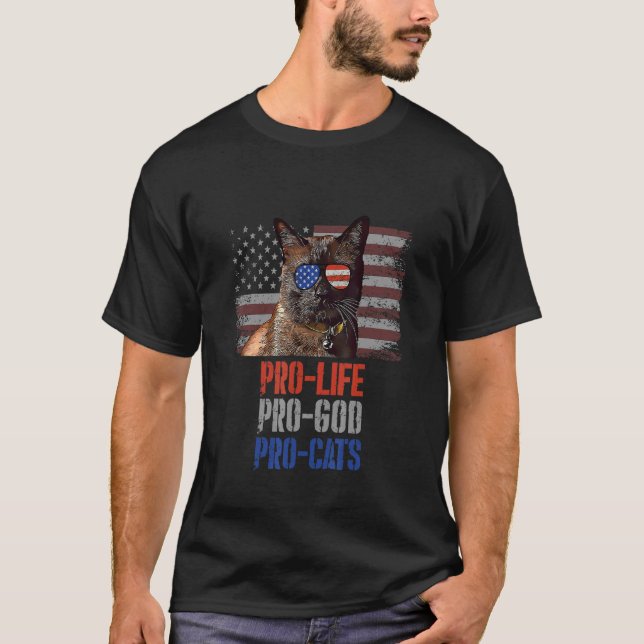 Havana Brown Katt Pro Liv Pro Gud Pro Katter Ameri T Shirt (Framsida)