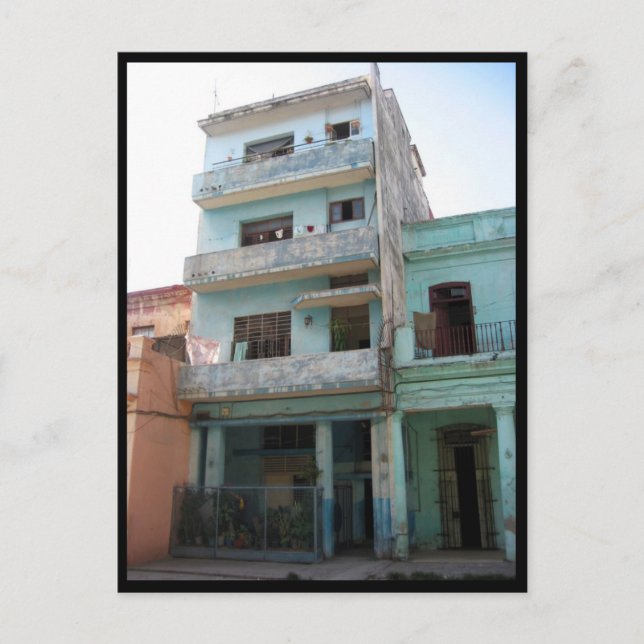 havana byggande grönt vykort (Framsida)