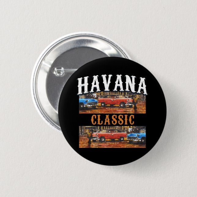 Havana Classic - Cuban Vintage bil Art Knapp (Framsida & baksida)