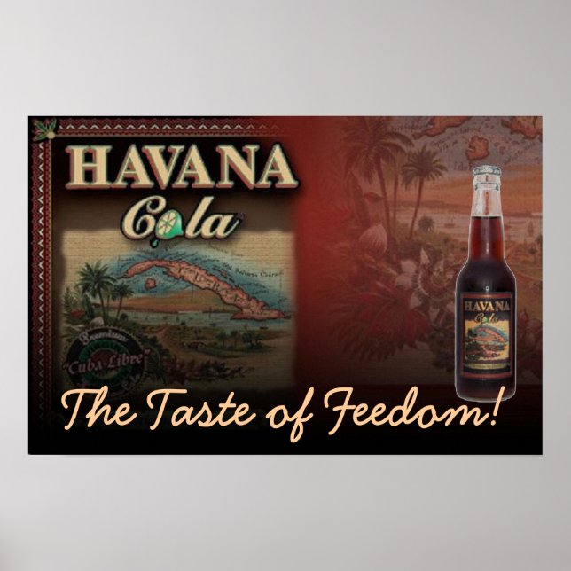 HAVANA COLA Frihetens smaka! Kanvastryck Poster (Framsidan)