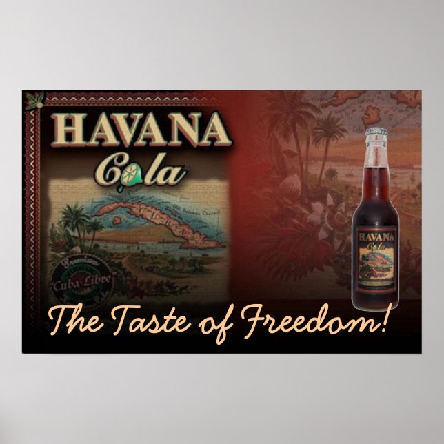 HAVANA COLA Frihetens smaka! Skriv Poster (Framsidan)