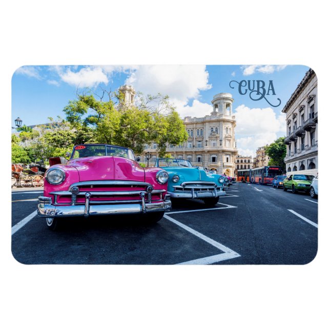 Havana CUBA Cars Magnet (Horisontell)